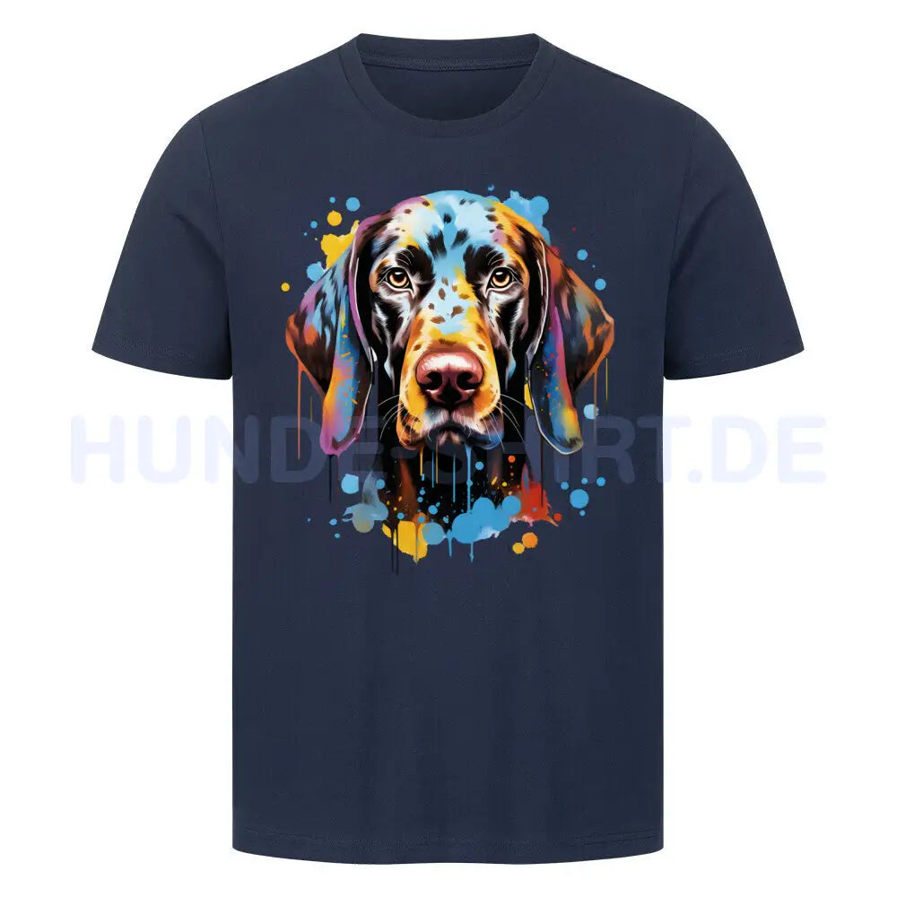 Premium T-Shirt "Deutsch Kurzhaar - Paint" French Navy – hunde-shirt.de