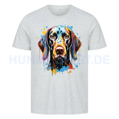 Premium T-Shirt "Deutsch Kurzhaar - Paint" Heather Grey – hunde-shirt.de