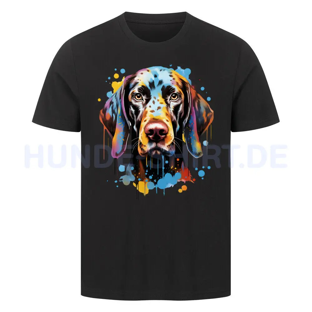 Premium T-Shirt "Deutsch Kurzhaar - Paint" Schwarz – hunde-shirt.de