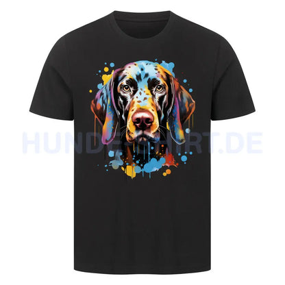 Premium T-Shirt "Deutsch Kurzhaar - Paint" Schwarz – hunde-shirt.de