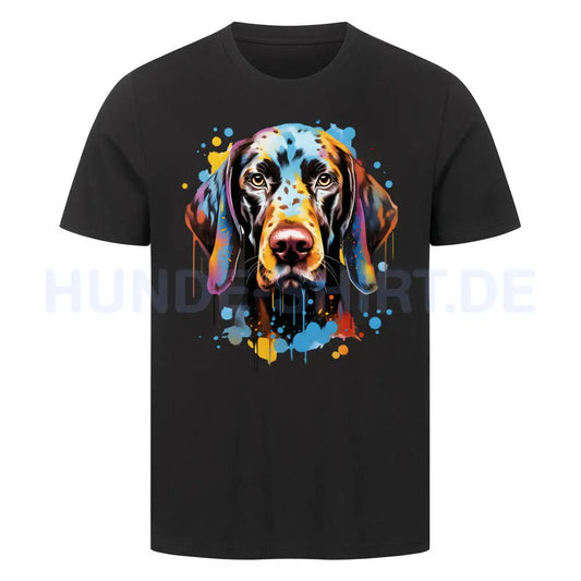 Premium T-Shirt "Deutsch Kurzhaar - Paint" Schwarz – hunde-shirt.de