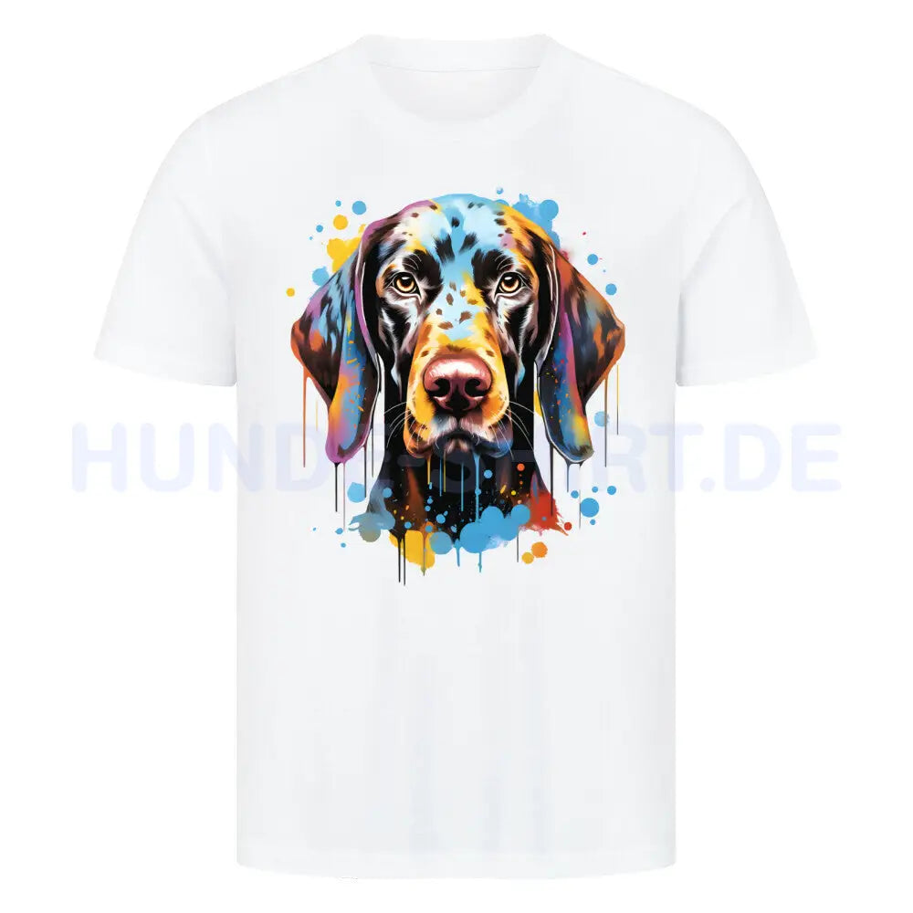 Premium T-Shirt "Deutsch Kurzhaar - Paint" Weiß – hunde-shirt.de