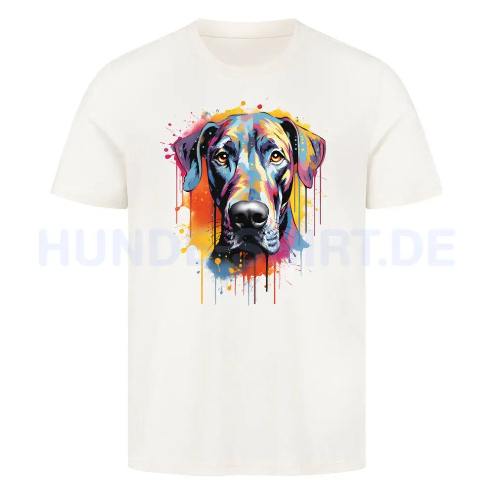 Premium T-Shirt "Deutsche Dogge Paint" Natural Raw – hunde-shirt.de