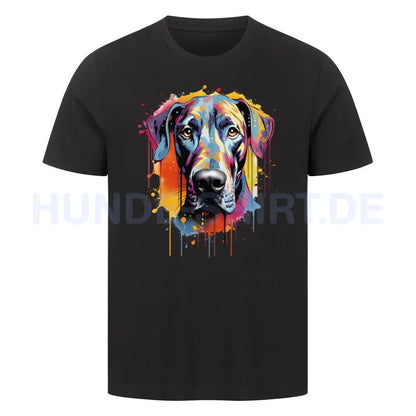 Premium T-Shirt "Deutsche Dogge Paint" Schwarz – hunde-shirt.de