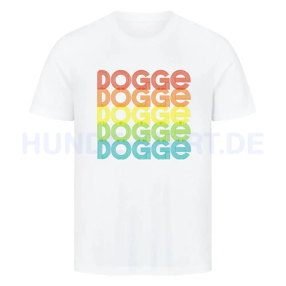 Premium T-Shirt "Deutsche Dogge - RETRO 2" Weiß – hunde-shirt.de