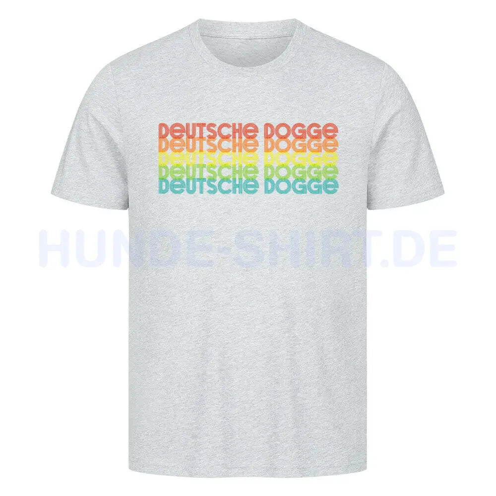 Premium T-Shirt "Deutsche Dogge - RETRO" Heather Grey – hunde-shirt.de