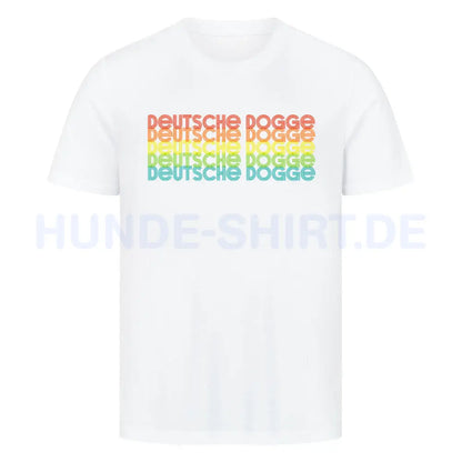 Premium T-Shirt "Deutsche Dogge - RETRO" Weiß – hunde-shirt.de