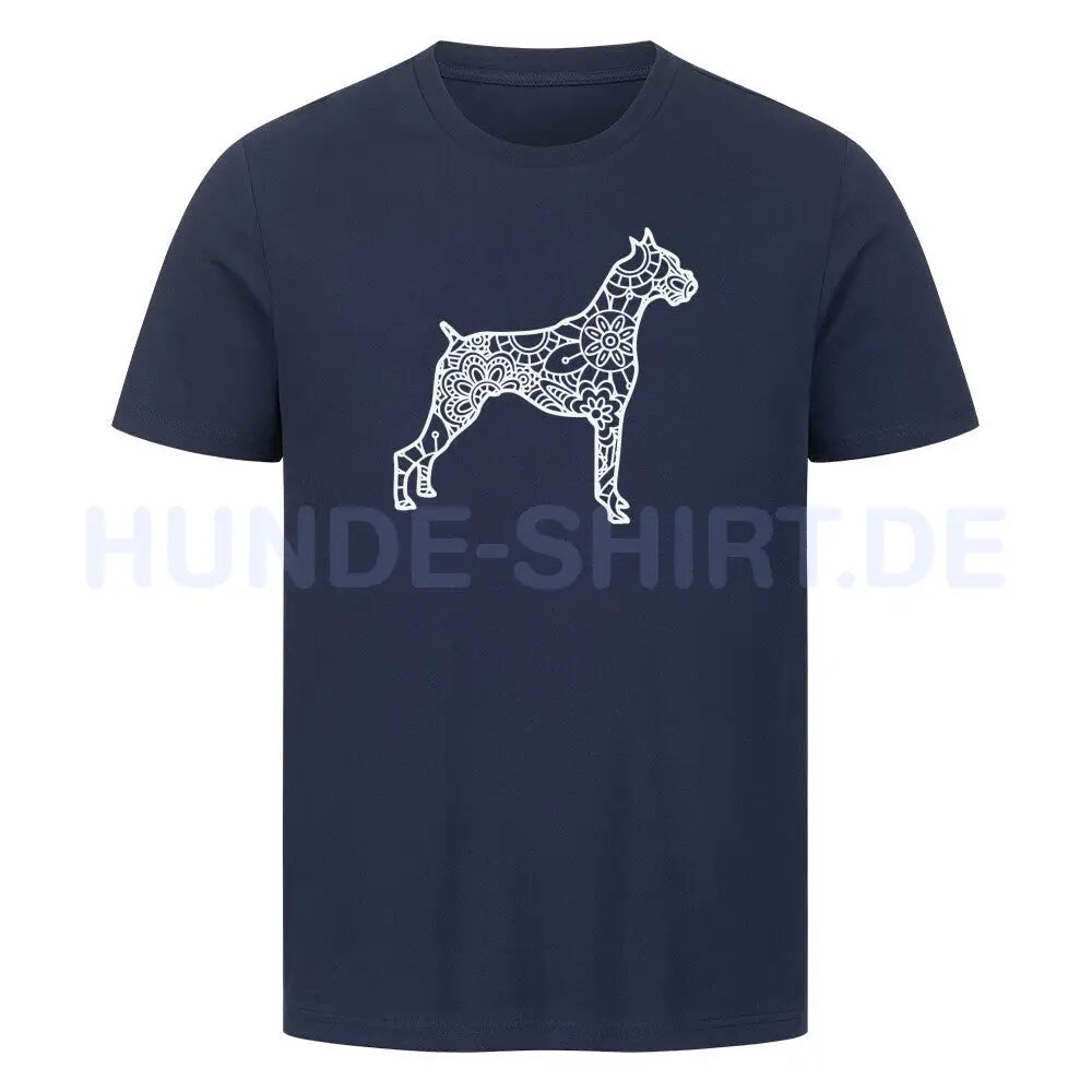 Premium T-Shirt "Deutscher Boxer pur" French Navy – hunde-shirt.de