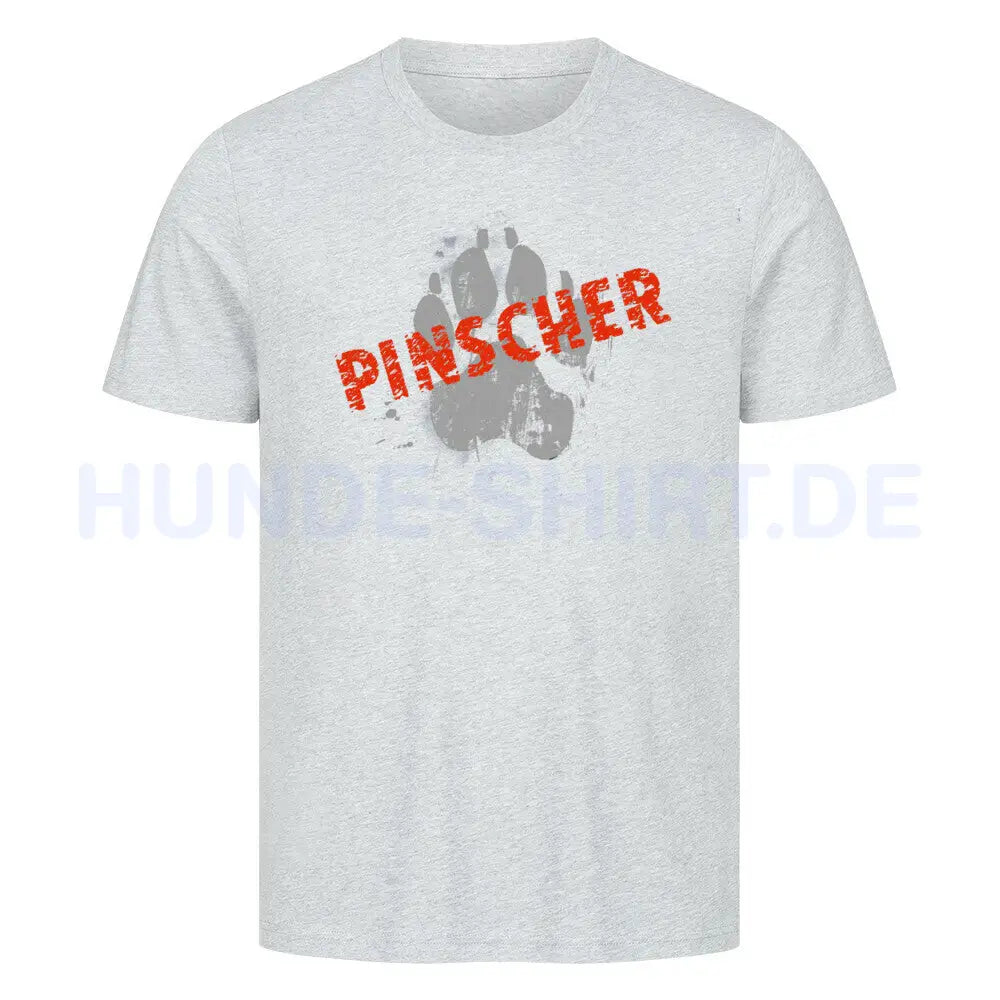 Premium T-Shirt "Deutscher Pinscher - PAW" Heather Grey – hunde-shirt.de