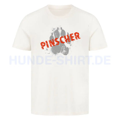 Premium T-Shirt "Deutscher Pinscher - PAW" Natural Raw – hunde-shirt.de