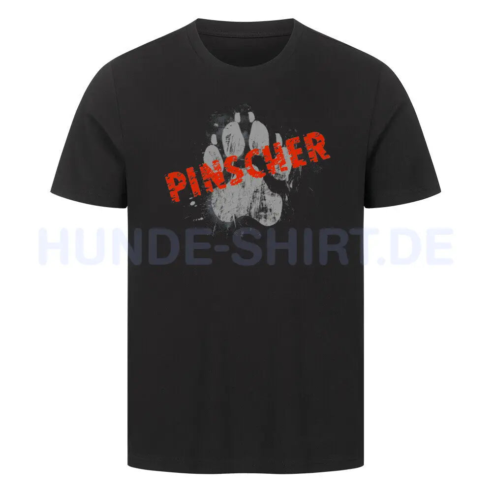 Premium T-Shirt "Deutscher Pinscher - PAW" Schwarz – hunde-shirt.de