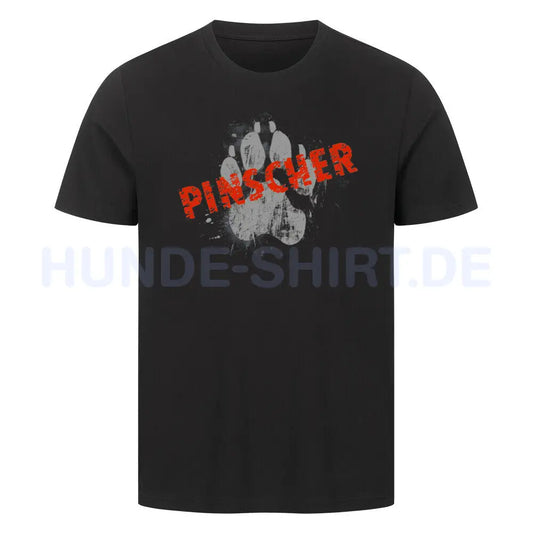 Premium T-Shirt "Deutscher Pinscher - PAW" Schwarz – hunde-shirt.de