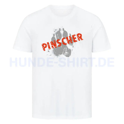 Premium T-Shirt "Deutscher Pinscher - PAW" Weiß – hunde-shirt.de