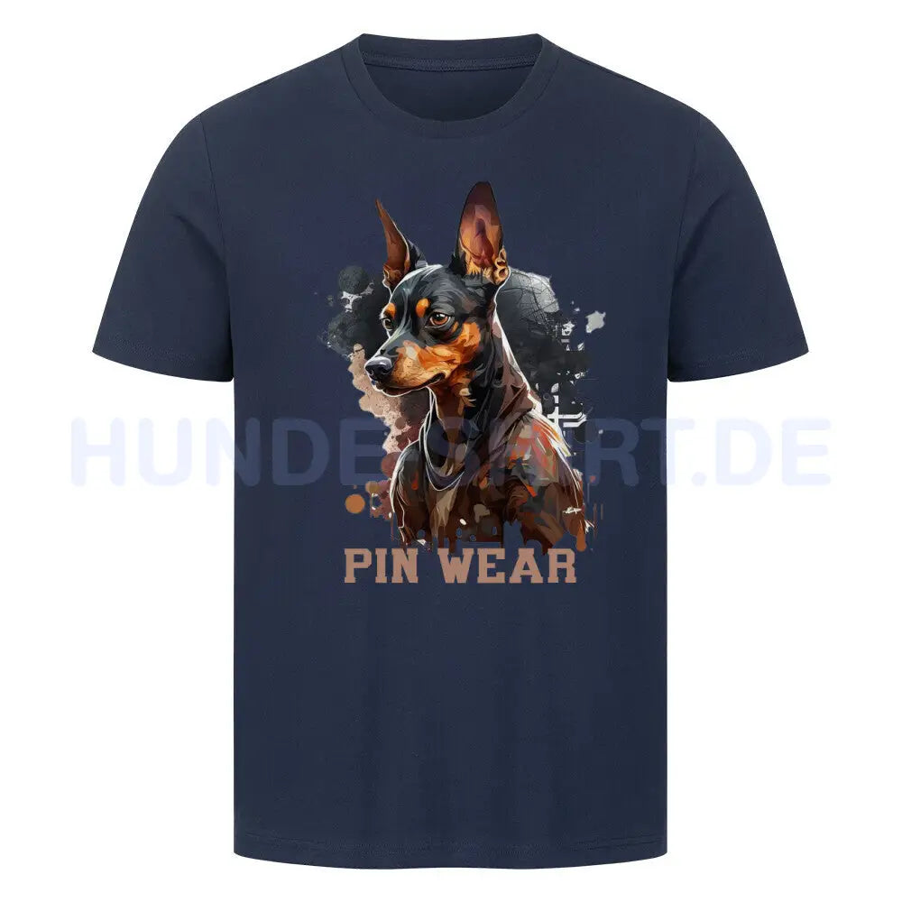 Premium T-Shirt "Deutscher Pinscher - PIN WEAR" French Navy – hunde-shirt.de