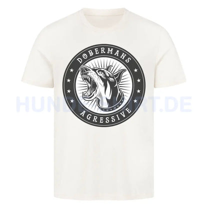 Premium T-Shirt "Dobermann - Agressive" Natural Raw – hunde-shirt.de