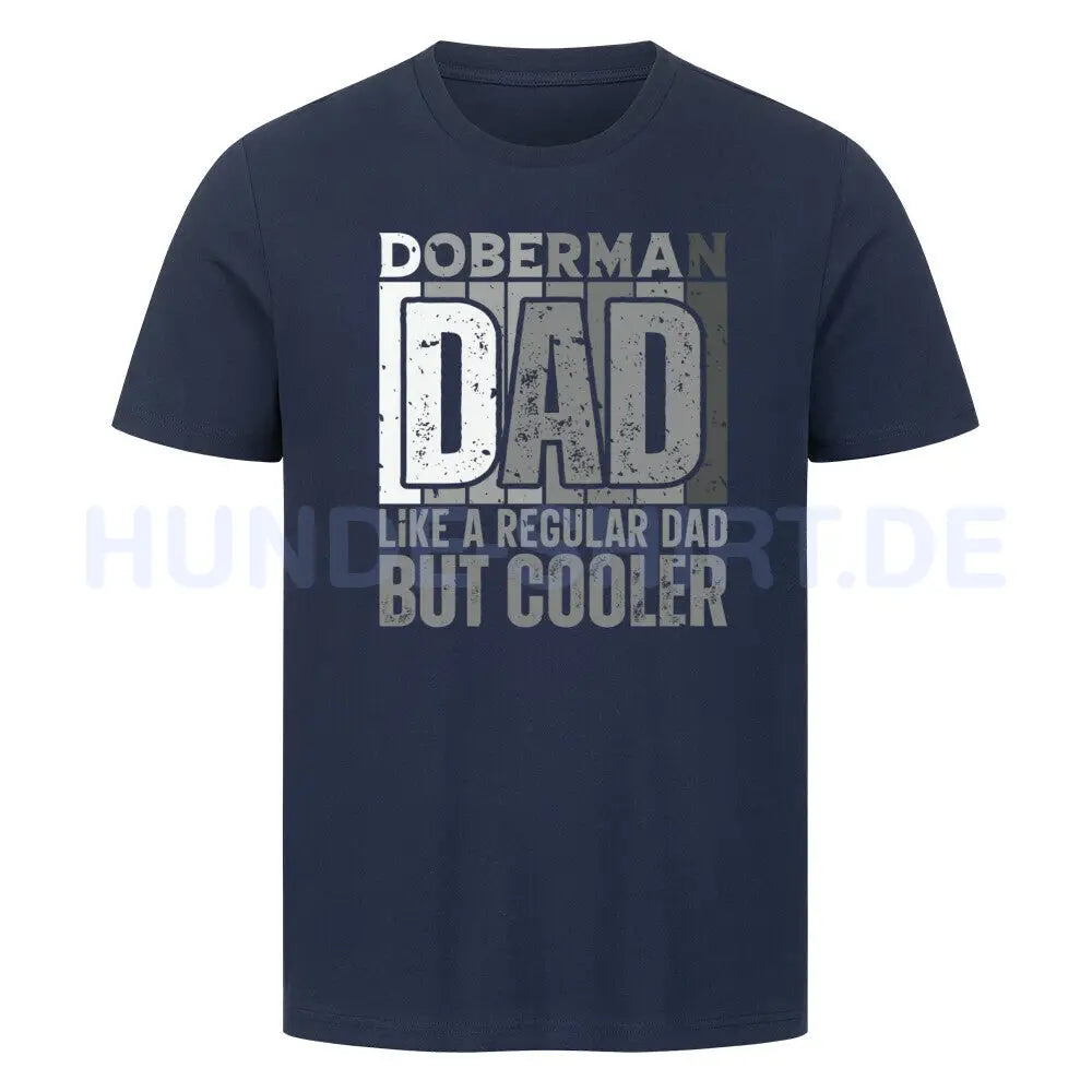 Premium T-Shirt "Dobermann - Cooler" French Navy – hunde-shirt.de