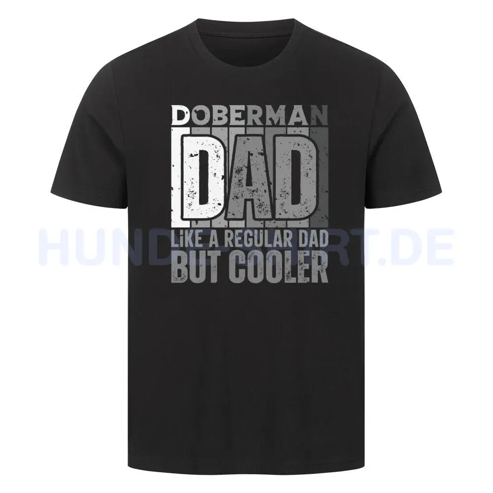 Premium T-Shirt "Dobermann - Cooler" Schwarz – hunde-shirt.de