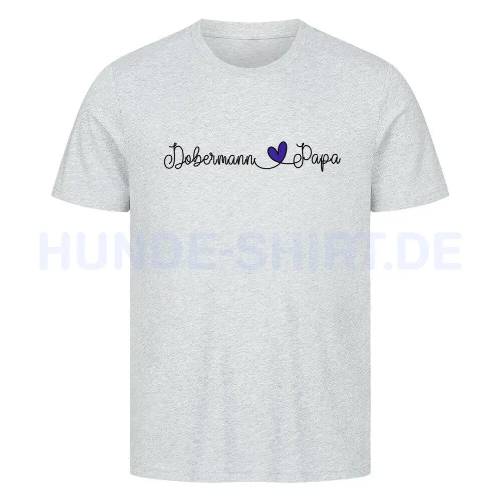 Premium T-Shirt "Dobermann - Papa" Heather Grey – hunde-shirt.de