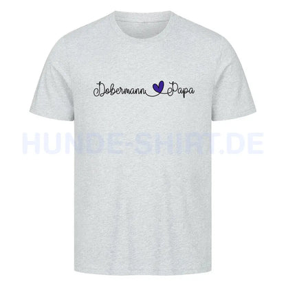 Premium T-Shirt "Dobermann - Papa" Heather Grey – hunde-shirt.de