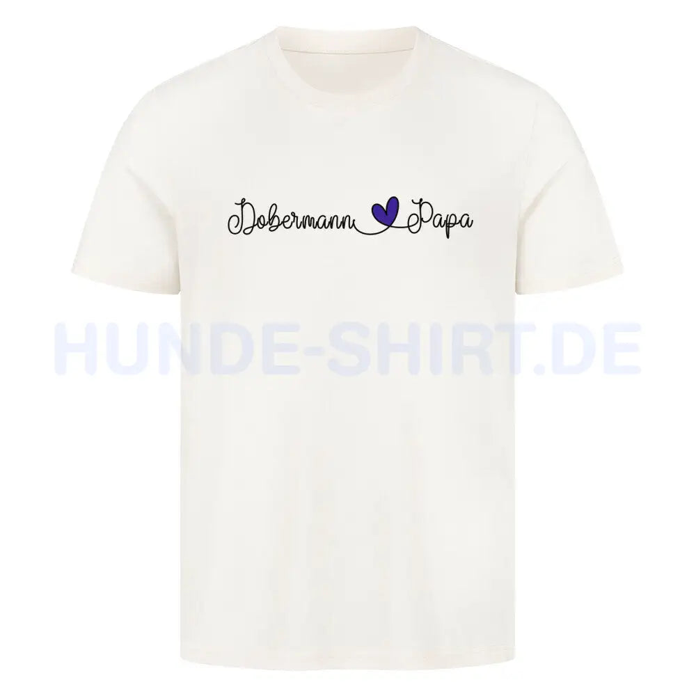 Premium T-Shirt "Dobermann - Papa" Natural Raw – hunde-shirt.de