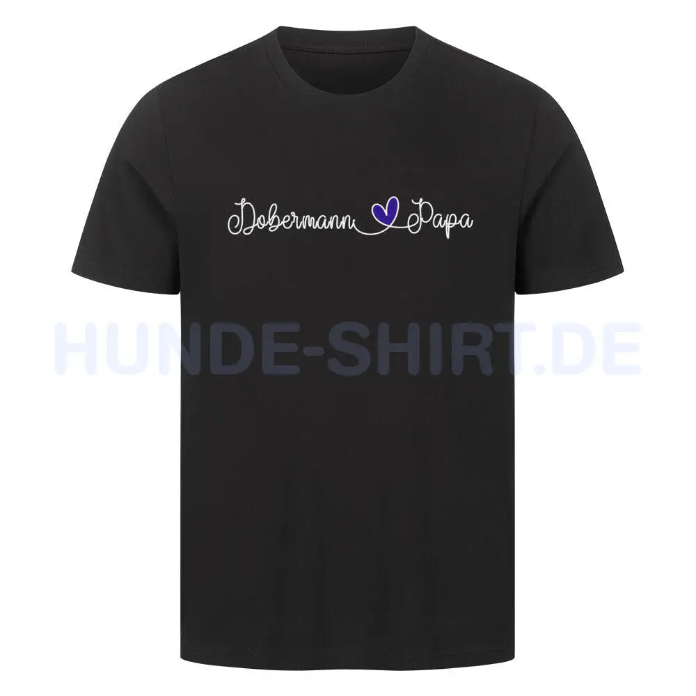 Premium T-Shirt "Dobermann - Papa" Schwarz – hunde-shirt.de