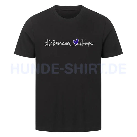 Premium T-Shirt "Dobermann - Papa" Schwarz – hunde-shirt.de