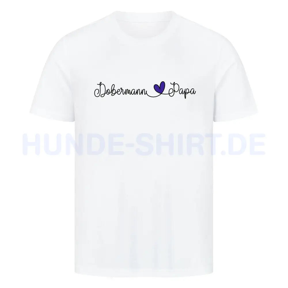 Premium T-Shirt "Dobermann - Papa" Weiß – hunde-shirt.de