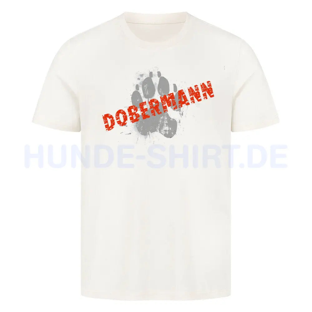 Premium T-Shirt "Dobermann - PAW" Natural Raw – hunde-shirt.de