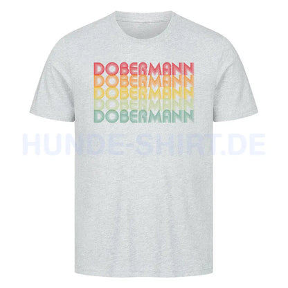 Premium T-Shirt "Dobermann - RETRO" Heather Grey – hunde-shirt.de