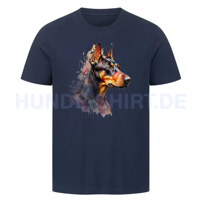 Premium T-Shirt "Dobermann!" French Navy – hunde-shirt.de