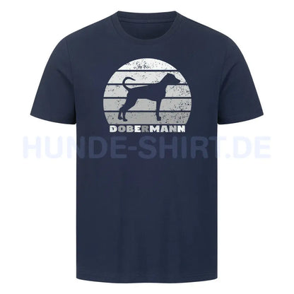 Premium T-Shirt "Dobermann S" French Navy – hunde-shirt.de