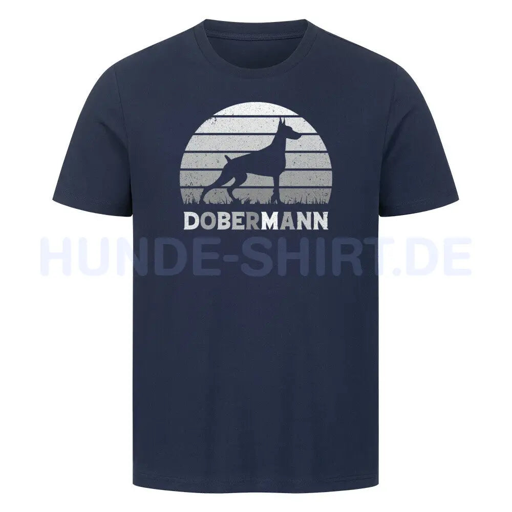 Premium T-Shirt "Dobermann S2" French Navy – hunde-shirt.de