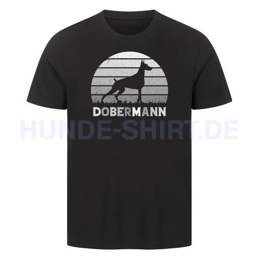 Premium T-Shirt "Dobermann S2" Schwarz – hunde-shirt.de