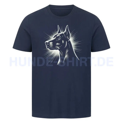 Premium T-Shirt "Dobermann Shine" French Navy – hunde-shirt.de