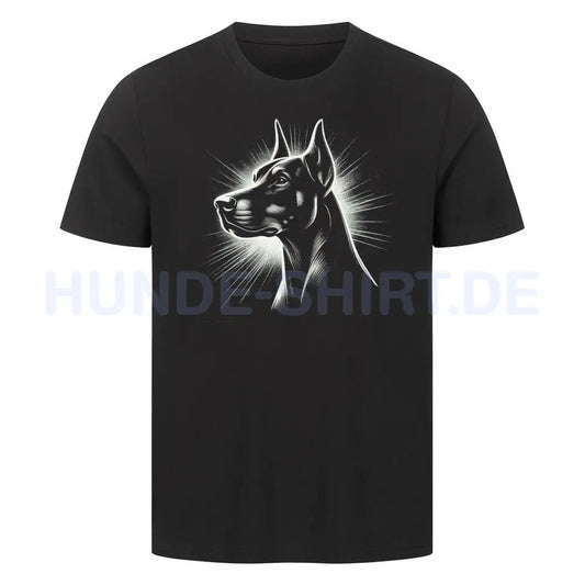 Premium T-Shirt "Dobermann Shine" Schwarz – hunde-shirt.de