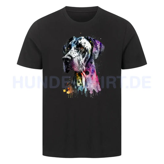 Premium T-Shirt "Dogge Paint" Schwarz – hunde-shirt.de