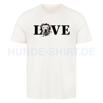 Premium T-Shirt "Dogo Argentino LOVE" Natural Raw – hunde-shirt.de