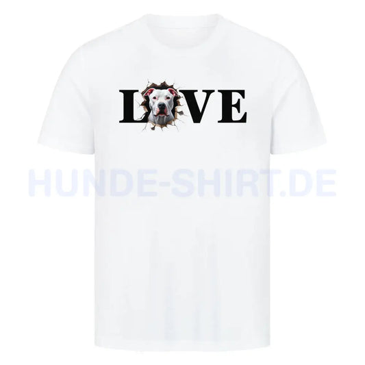 Premium T-Shirt "Dogo Argentino LOVE" Weiß – hunde-shirt.de