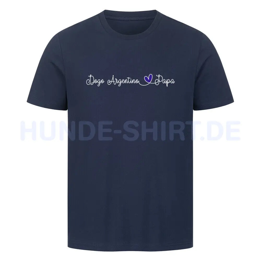 Premium T-Shirt "Dogo Argentino - Papa" French Navy – hunde-shirt.de