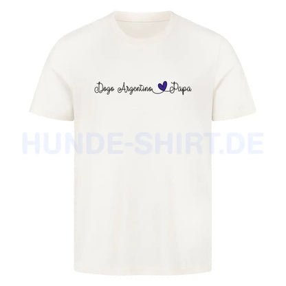 Premium T-Shirt "Dogo Argentino - Papa" Natural Raw – hunde-shirt.de