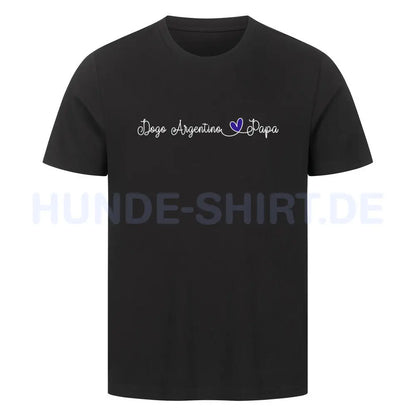 Premium T-Shirt "Dogo Argentino - Papa" Schwarz – hunde-shirt.de