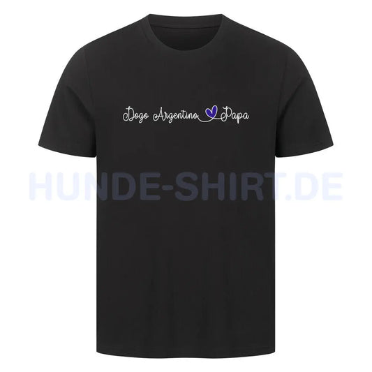 Premium T-Shirt "Dogo Argentino - Papa" Schwarz – hunde-shirt.de