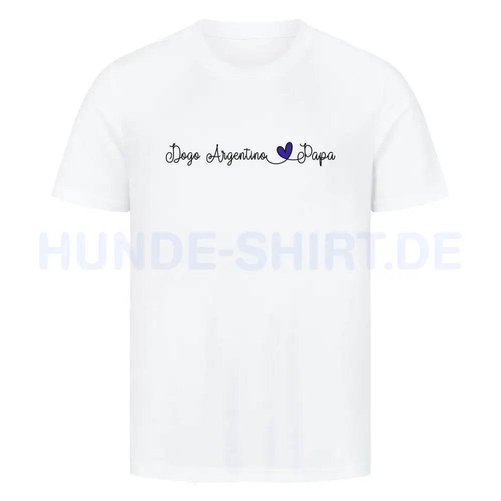 Premium T-Shirt "Dogo Argentino - Papa" Weiß – hunde-shirt.de