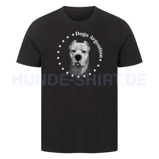 Premium T-Shirt "Dogo Argentino Rounded 2" Schwarz – hunde-shirt.de