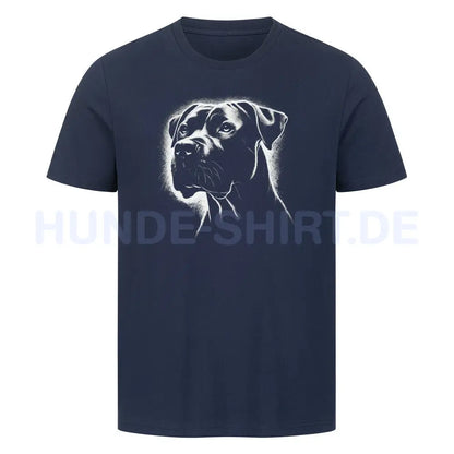 Premium T-Shirt "Dogo Argentino Shine" French Navy – hunde-shirt.de