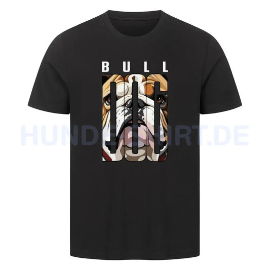 Premium T-Shirt "English Bulldog - Face" Schwarz – hunde-shirt.de