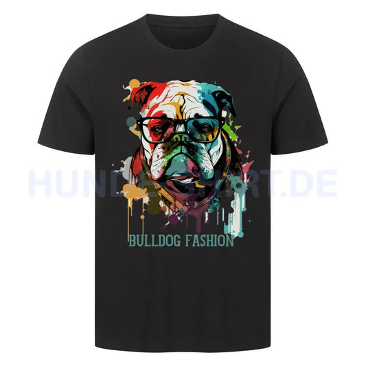 Premium T-Shirt "English Bulldog - Fashion" Schwarz – hunde-shirt.de