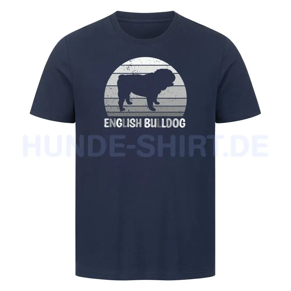 Premium T-Shirt "English Bulldog" French Navy – hunde-shirt.de