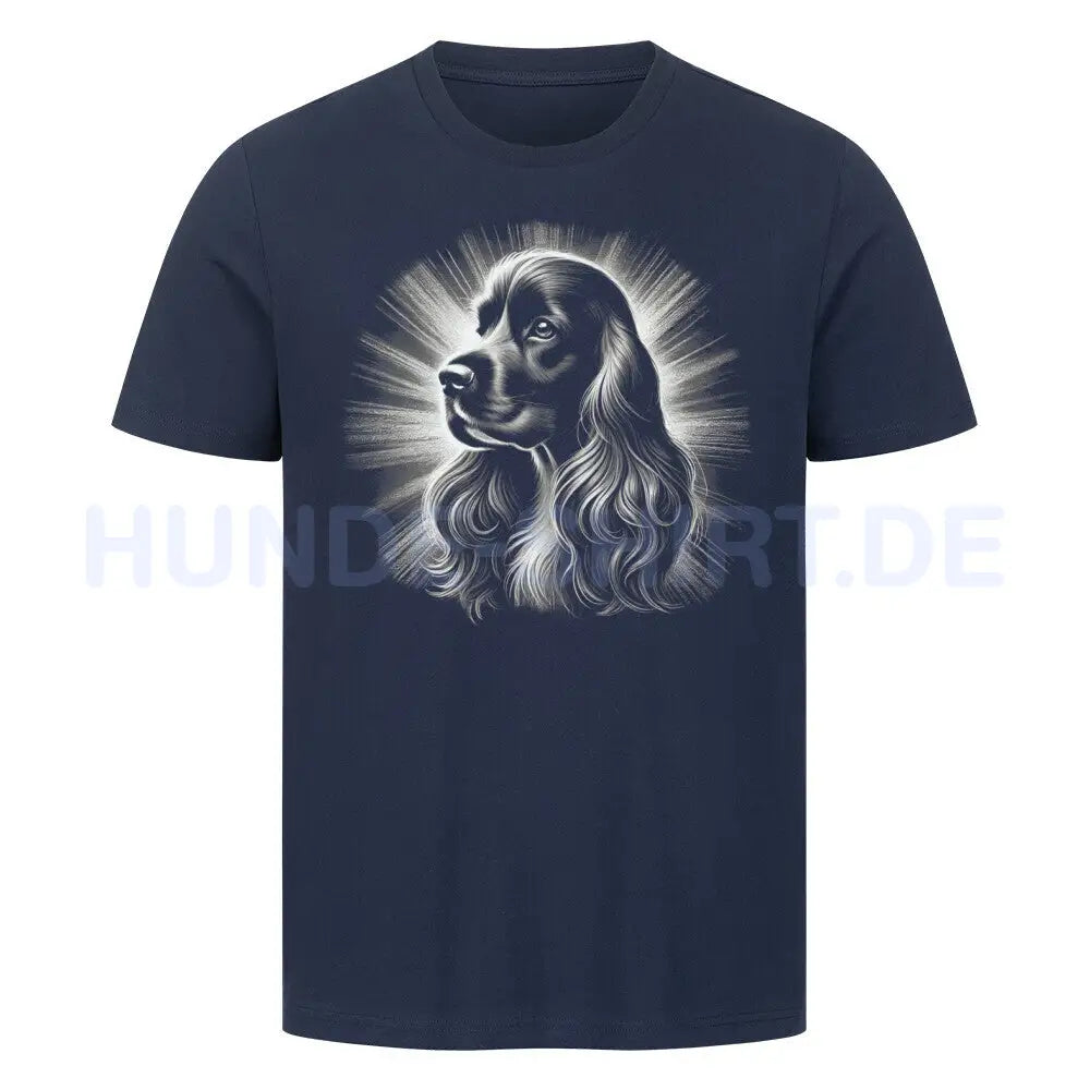 Premium T-Shirt "English Cocker - Bright" French Navy – hunde-shirt.de