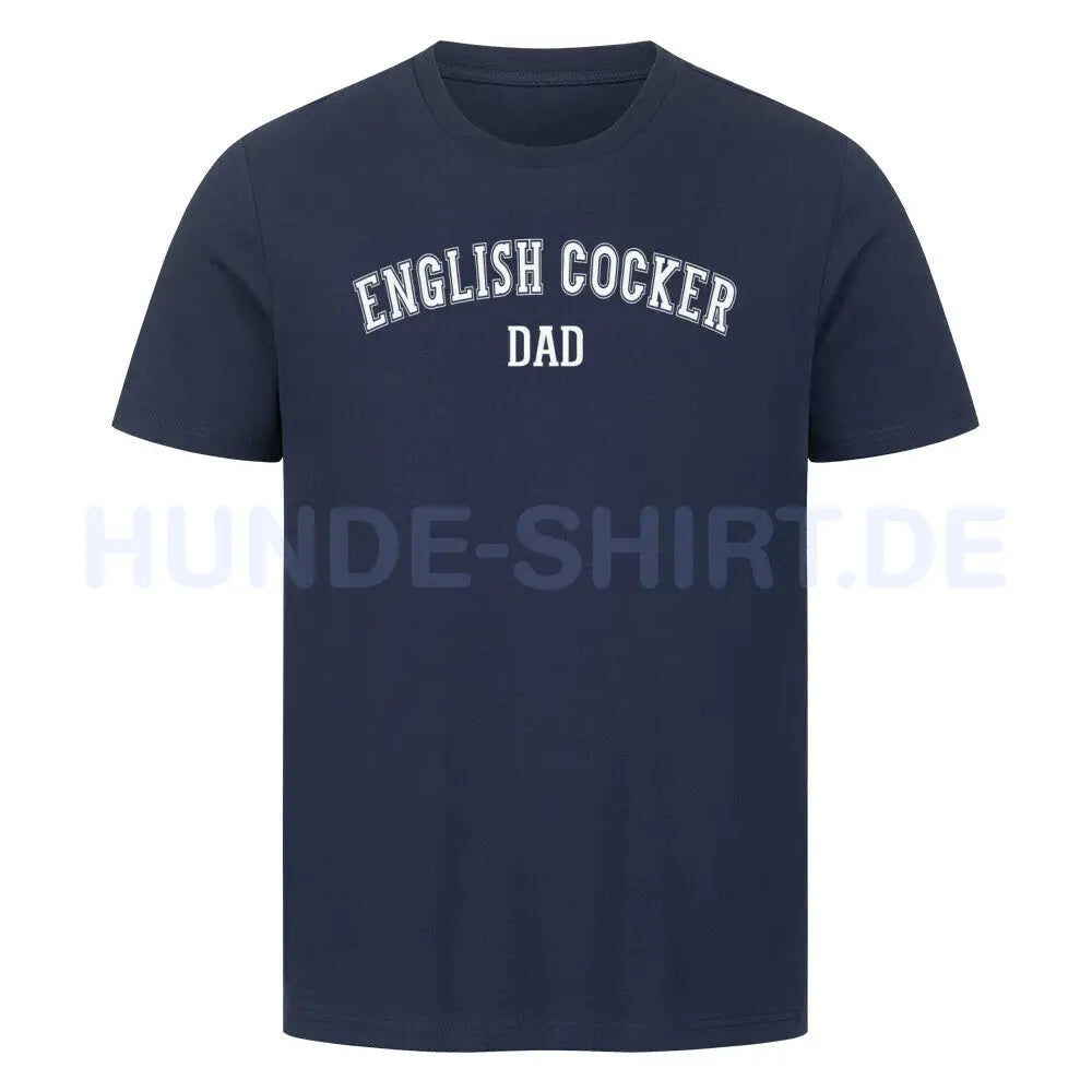 Premium T-Shirt "English Cocker - DAD" French Navy – hunde-shirt.de